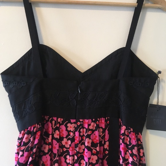 NWT ANNA SUI SILK MAXI DRESS WILDFLOWERS IN THE WIND - Picture 7 of 15